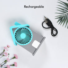 Mini House Fan House Design Rechargeable Portable Personal Desk Fan For Home , Office & Kids Use (Battery Not Include)