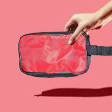 Portable red shaving kit bag