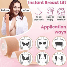 Boob Tape with Nipple Covers: Cotton, Breathable, Lift & Support (5m, 10 Pairs)