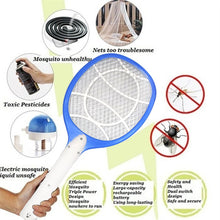 Mosquito racket with handle.