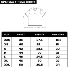  100% Cotton Oversize BIO-WASH T-shirt - Black - mihikart.com size chart