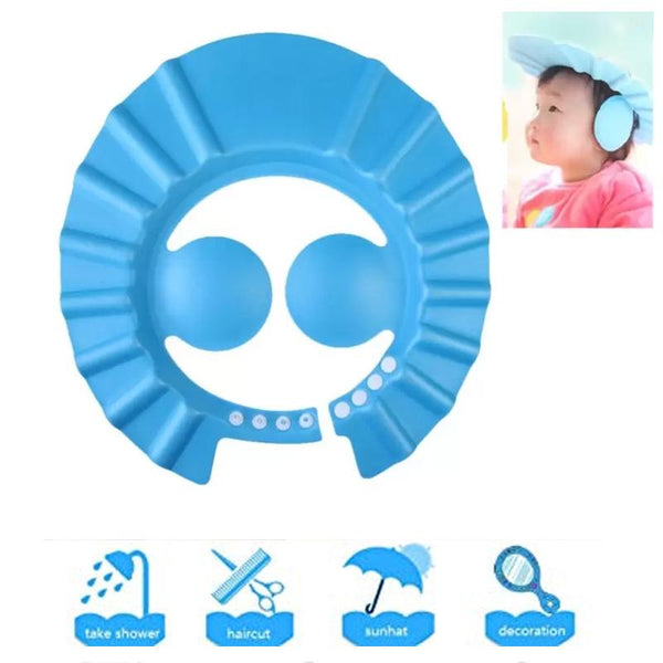 0378 Adjustable Safe Soft Baby Shower cap Mihikart