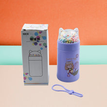 350ml glass water bottle with glitter details.