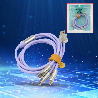 3 in 1 Multi Super Fast Charging Cable (1 Pc) - mihikart.com Electronics