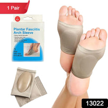 Foot Arch Support for Men & Women | Medial Arch Support for Flat Feet Correction Sleeve with Cushion | Plantar Fasciitis Leg Foot Pain Relief Product | Foot Care for Orthopedic Shoes Slippers, (1 Pair), Gym Equipment