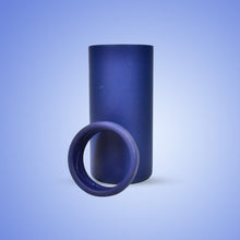 Blue stainless steel drinking glass for water and tea