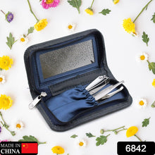 Manicure set with stainless steel tools, includes case