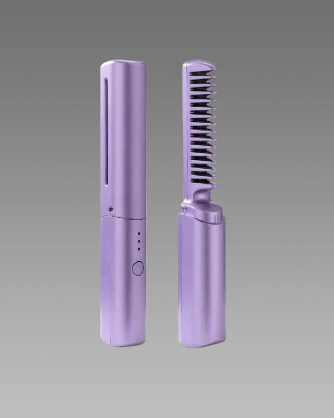 Meneflix Portable Mini Hair Straightener Cordless Rechargeable Mini Adjustable Hair Straightener Hot Comb 5bb8c4-09