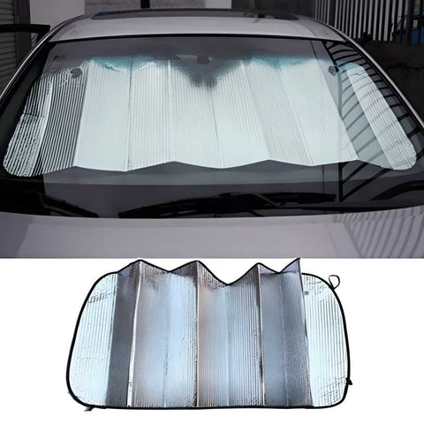 Front and Rear Foldable Car Sunshade (Silver) ✅Trusted Seller