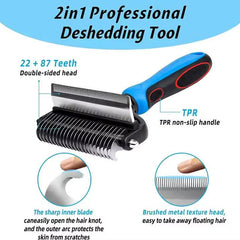 2 in 1 Deshedding Grooming Undercoat Brush 5bb8c4-09