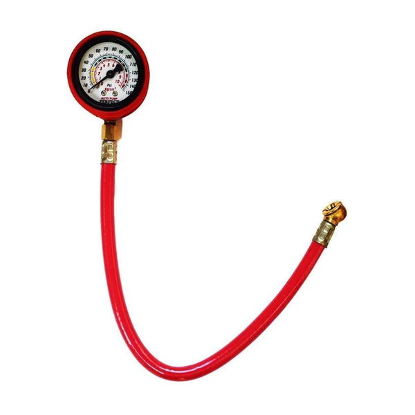 Heavy duty tire inflator gauge with digital display.