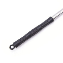 Massaging back scratcher with telescopic handle.