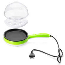 Electric 2-in-1 egg frying pan with boiler