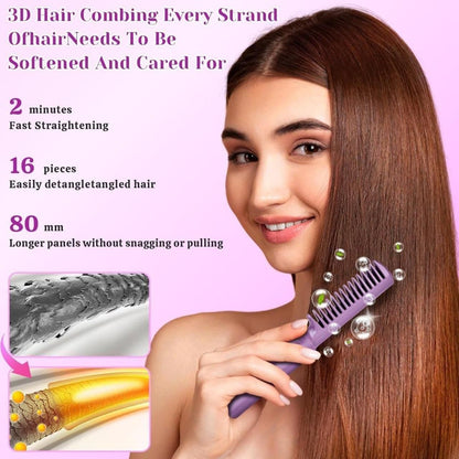 Meneflix Portable Mini Hair Straightener Cordless Rechargeable Mini Adjustable Hair Straightener Hot Comb 5bb8c4-09