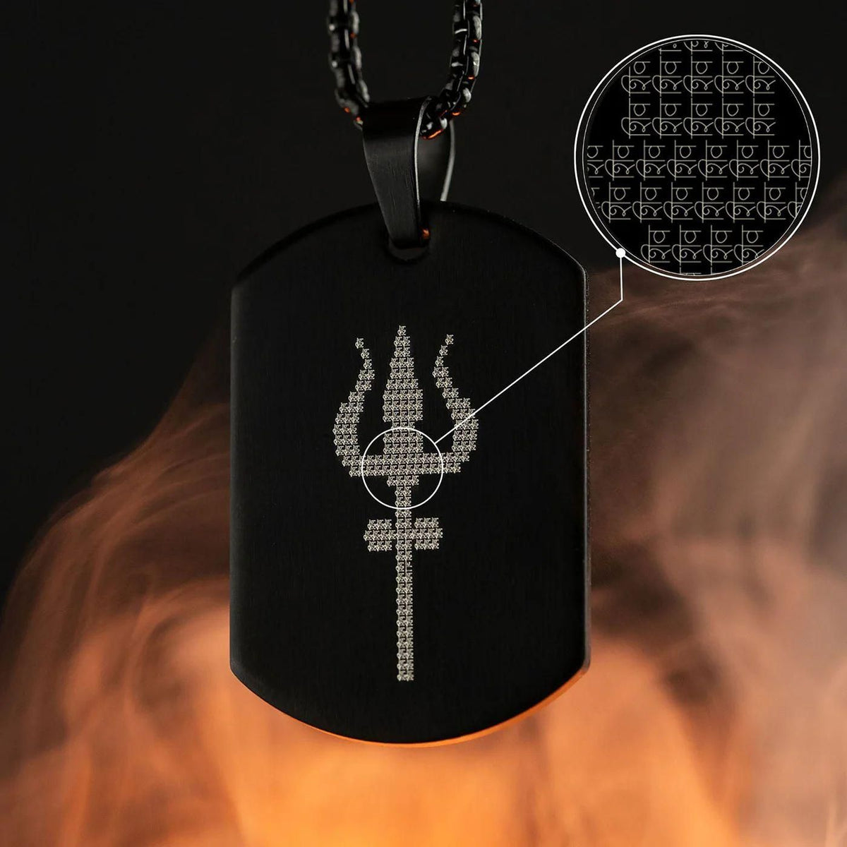 Mahadev Trishul Pendant with Chain Mihikart-01
