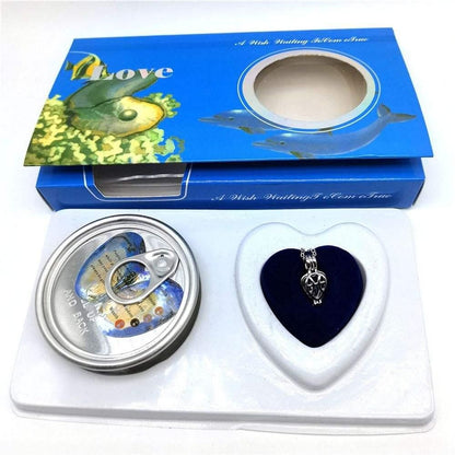 Freshwater Shell Canned Oyster Ocean Love Real Pearl Necklace Set 5bb8c4-09
