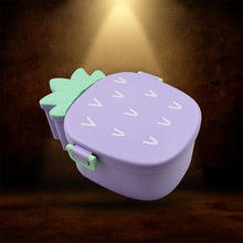 Pineapple-shaped lunch box with a lid, perfect for kids