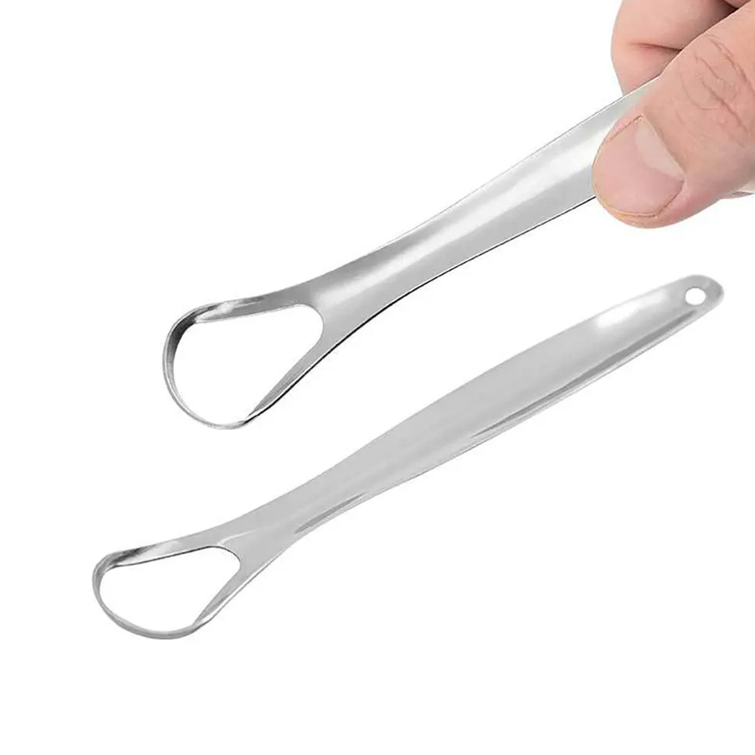 Stainless Steel Tongue Scraper Tongue Cleaners (1Pc With Metal Case) - mihikart.com Health & Personal Care
