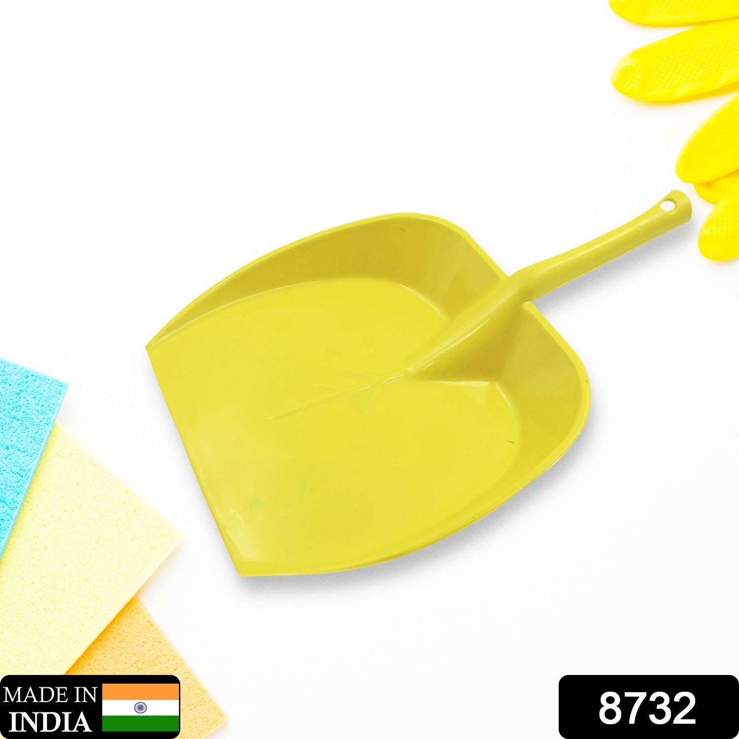 Dustpan with Long Handle, Dust Collection Dust Pan Tray for Kitchen, Home, Office, Bathroom Etc (1 Pc / Multicolor ) - mihikart.com