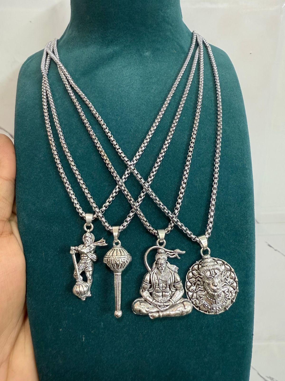 Lord Hanuman Chain With Pendant (Pack of 4) Mihikart-01