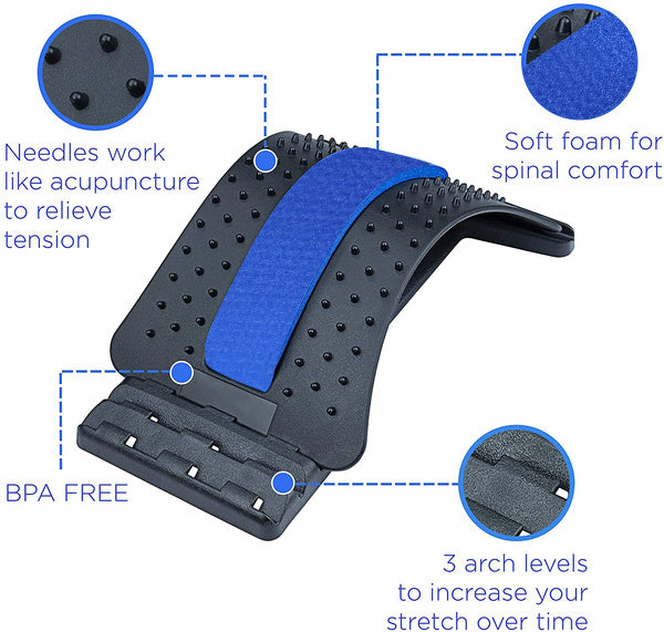 Multi-Level Back Stretcher Posture Corrector Device For Back Pain Relief - mihikart.com Sports, Fitness & Outdoors