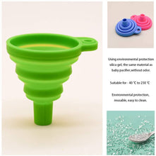 Kitchen funnel with flexible silicone and foldable design