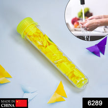 Paper soap strips in a test tube bottle, flower shape for convenient hand washing