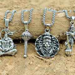 Lord Hanuman Chain With Pendant (Pack of 4) Mihikart-01