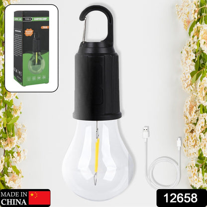 Rechargeable Camping Lights for Tents LED Camping Tent Lantern 3 Lighting Modes Tent Lamp Portable Emergency Camping Lights with Clip Hook for Camping Hiking Fishing, Backpacking (1 Pc) - mihikart.com Garden & Outdoors