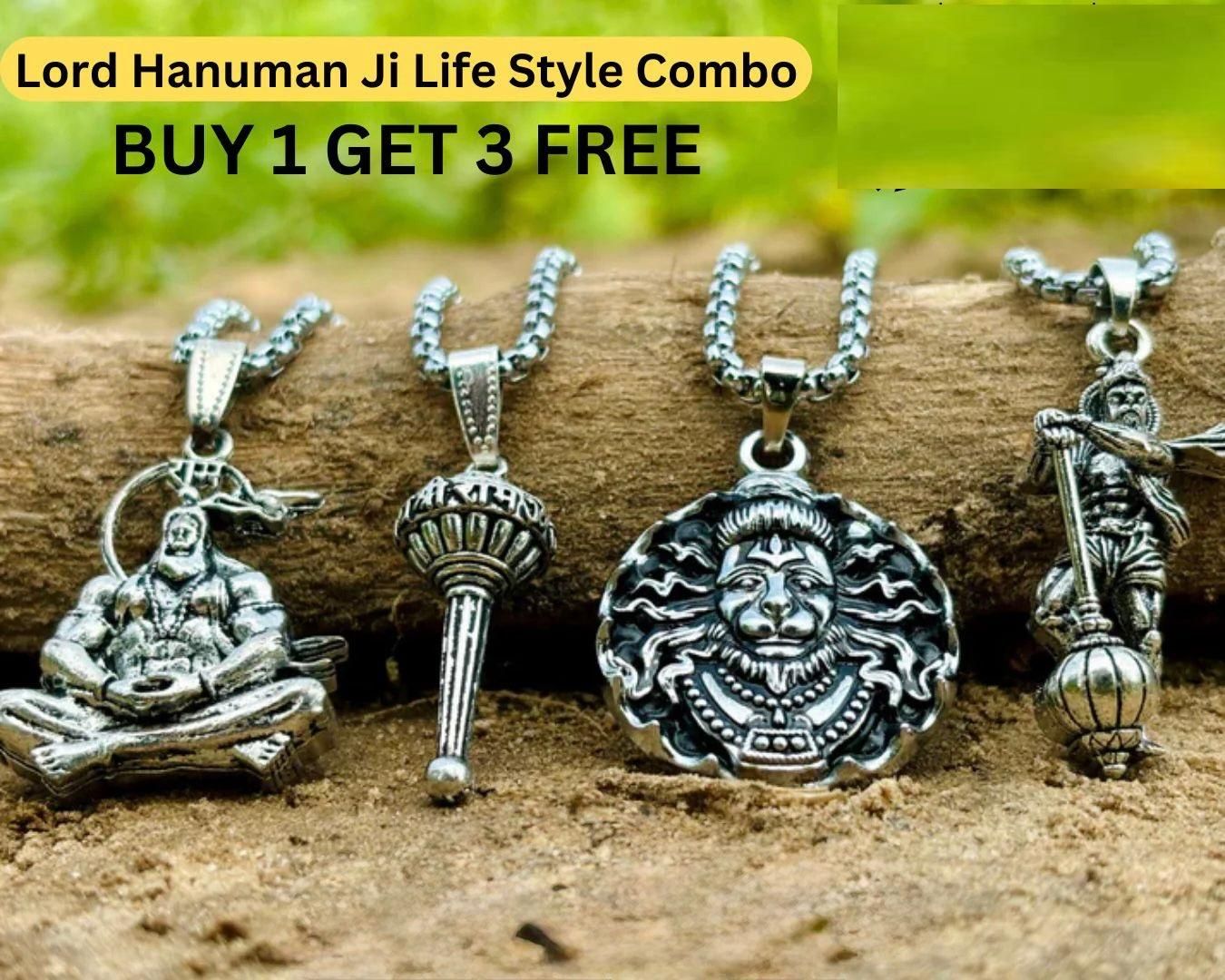 Lord Hanuman Chain With Pendant (Pack of 4) Mihikart-01