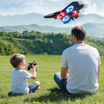 RC Fighter Plane - 2.4GHz Remote Control Aircraft with LED Lights & Altitude Hold ✅Trusted Seller