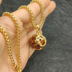 Om Rudraksha Pendant With Chain Mihikart-01