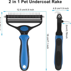 2 in 1 Deshedding Grooming Undercoat Brush 5bb8c4-09