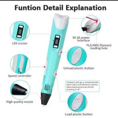 3D Printer Pen for Kids ? Complete 3D Drawing Pen Set with PLA Filament (Random Color)� - mihikart.com 