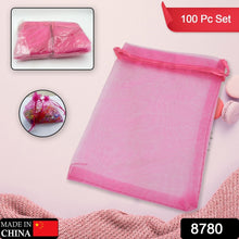 Organza Gift Bags Small Mesh Bags Drawstring Gift Bags Christmas Drawstring Organza Gift Bags, Wedding Party Festival Gift Bags (100 Pcs Set)