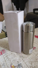 Sturdy stainless steel water bottle with 24-hour insulation.