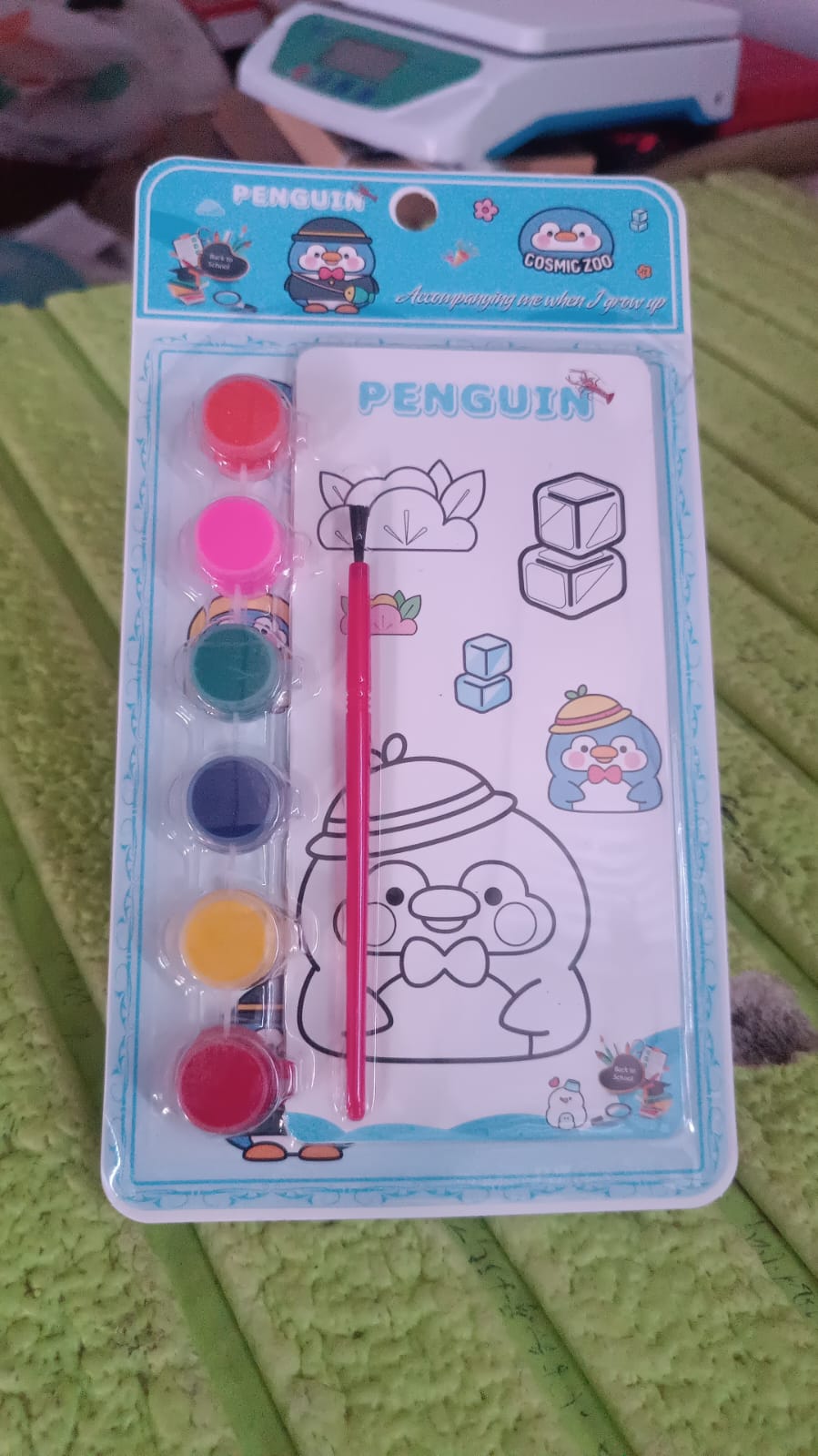 Kids Art Painting Kit Water Color, Cartoon Printed Board & Brush (9 Pcs Set) Mihikart