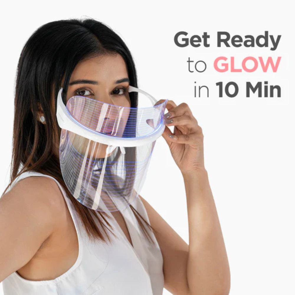 3-in1 LED Face Mask | Anti-Aging & Anti-Acne Mask for Glowing Skin - mihikart.com Health & Personal Care