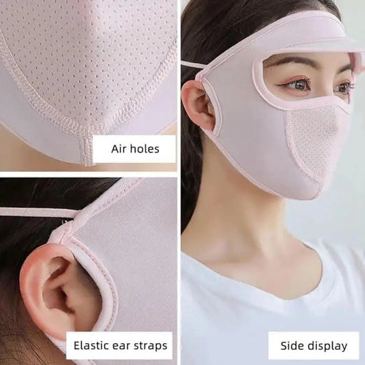 Women’s Full Face UV Protection Cap with Built-in Mask (Pack Of 4) ✅Trusted Seller