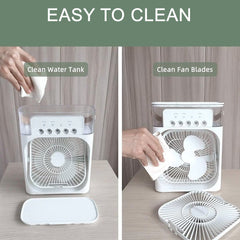 Portable Air Conditioner Fan Personal Air Cooler Desk Cooling Fan (Battery Not Include) - mihikart.com Home Improvement