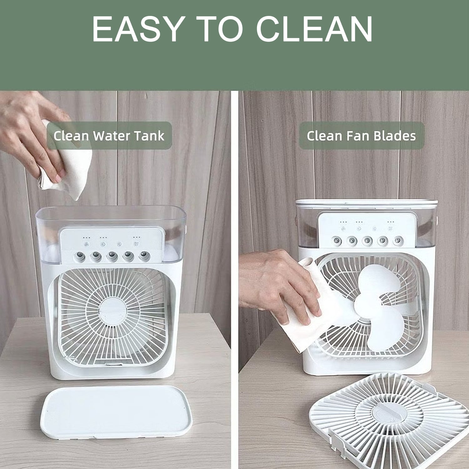 Portable Air Conditioner Fan Personal Air Cooler Desk Cooling Fan (Battery Not Include) - mihikart.com Home Improvement