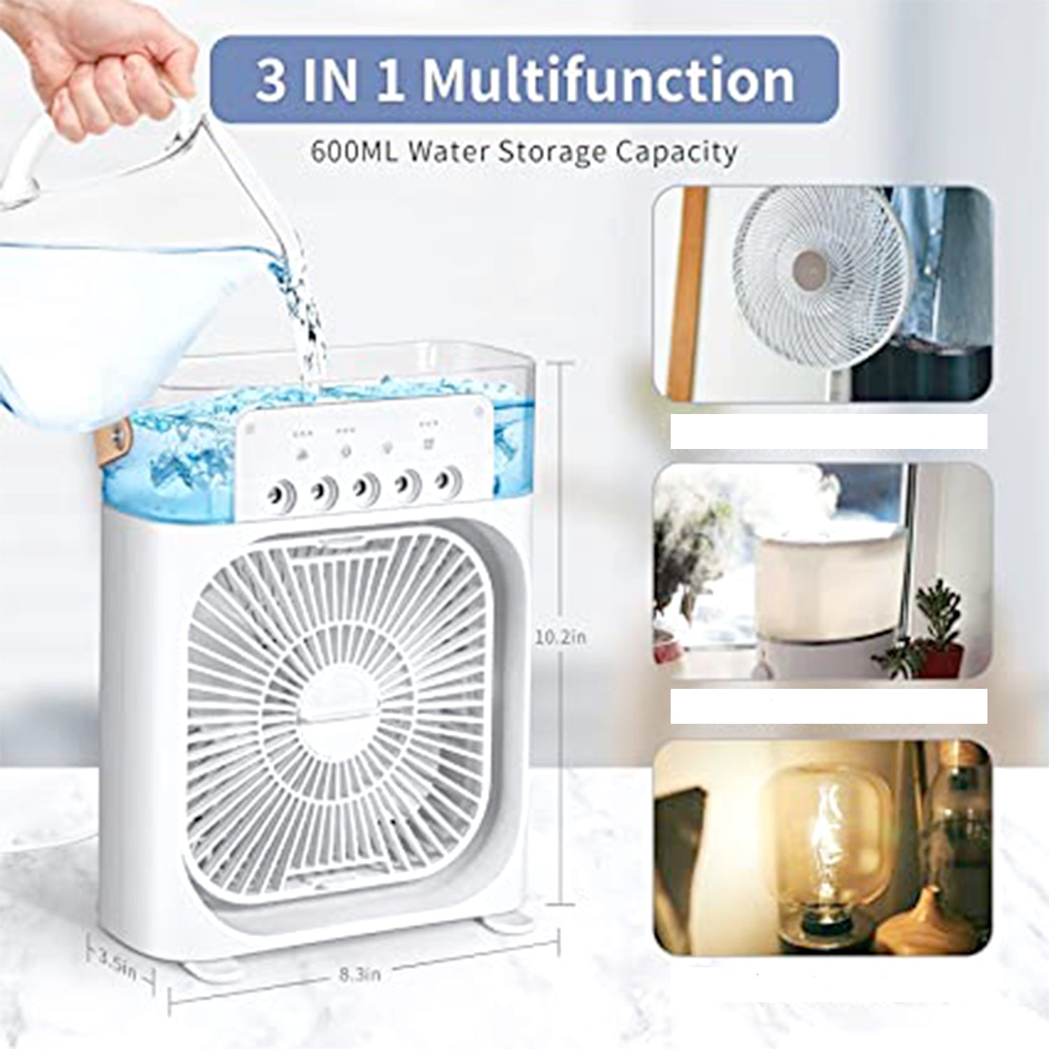 Portable Air Conditioner Fan Personal Air Cooler Desk Cooling Fan (Battery Not Include) - mihikart.com Home Improvement