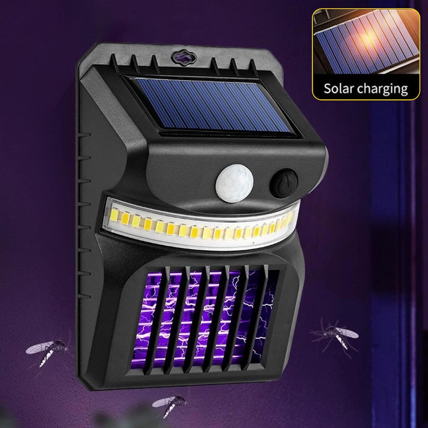 Bug Zapper Outdoor 2 In 1 Solar Mosquito Zapper Lamps (1 Pc) Wukusy