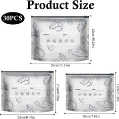 Reusable Aluminum Foil Food Storage Bags Pack of 10 | Leakproof Zip Lock Freezer Bags ✅Trusted Seller