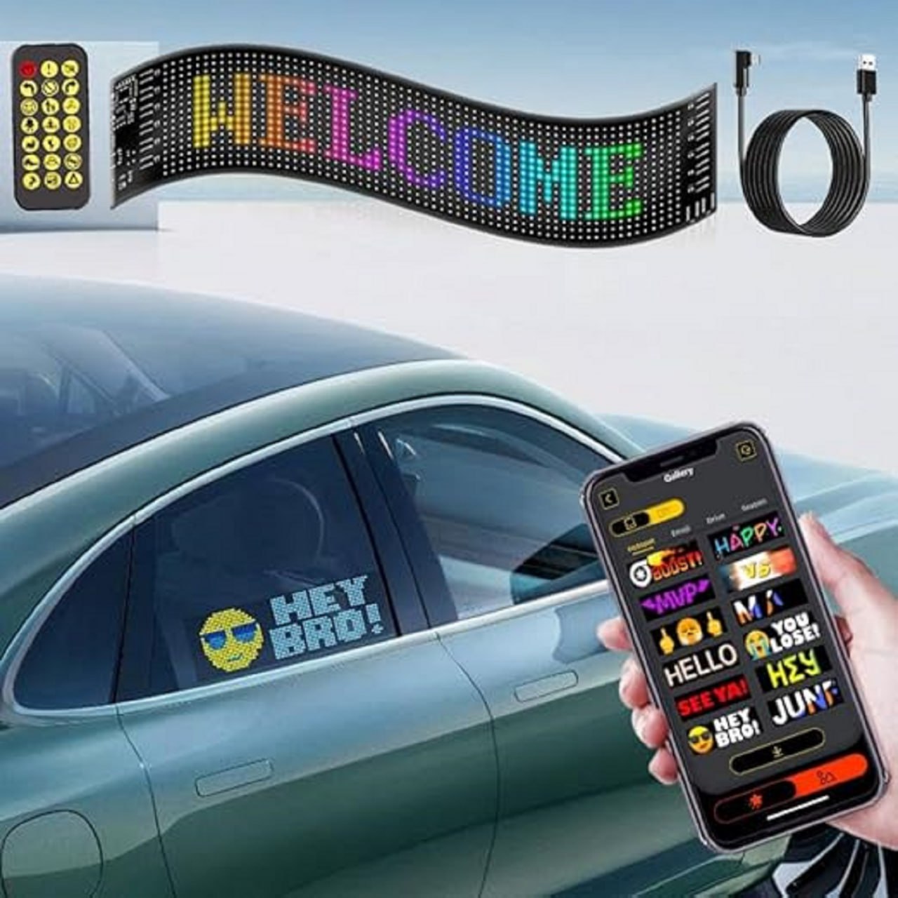 LED Matrix Panel 32×16  — Flexible, App &amp; Remote Controlled, IP65 Waterproof ✅Trusted Seller