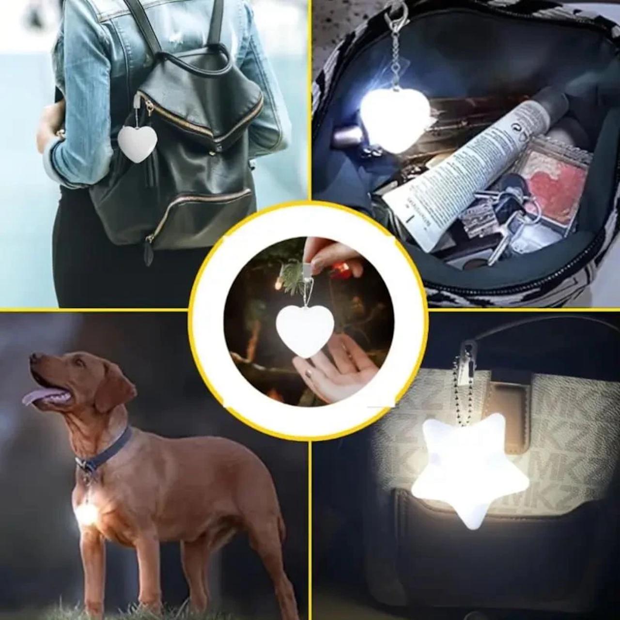 Heart Shaped Purse Light Keychain – Rechargeable LED Bag Light ✅Trusted Seller