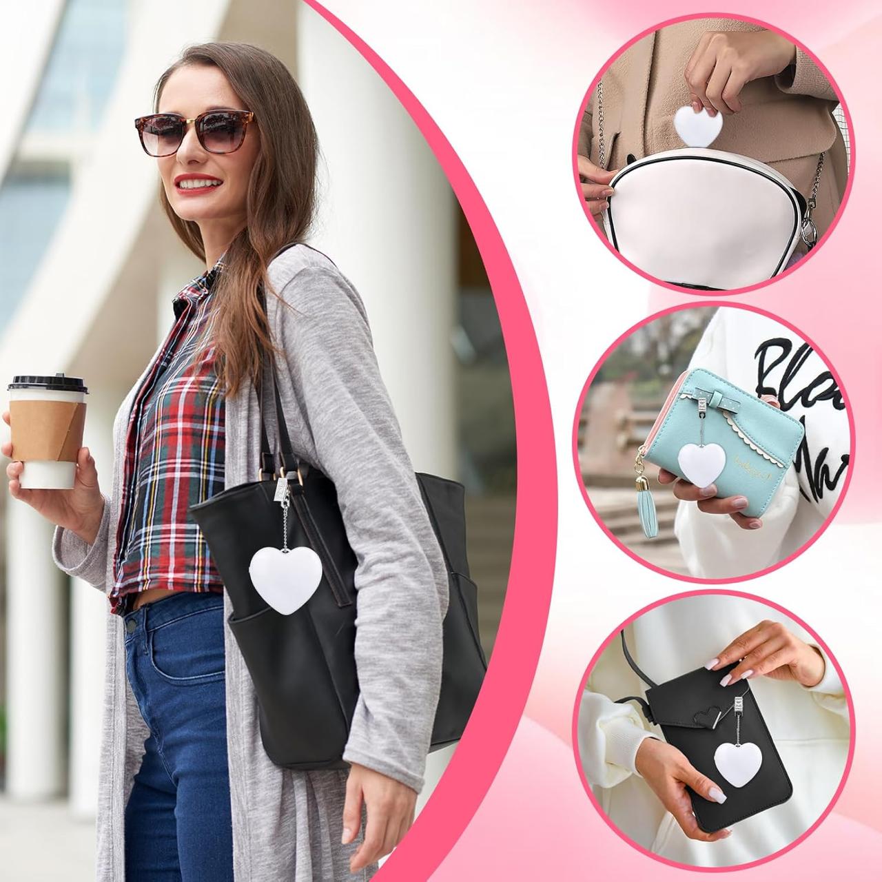 Heart Shaped Purse Light Keychain – Rechargeable LED Bag Light ✅Trusted Seller