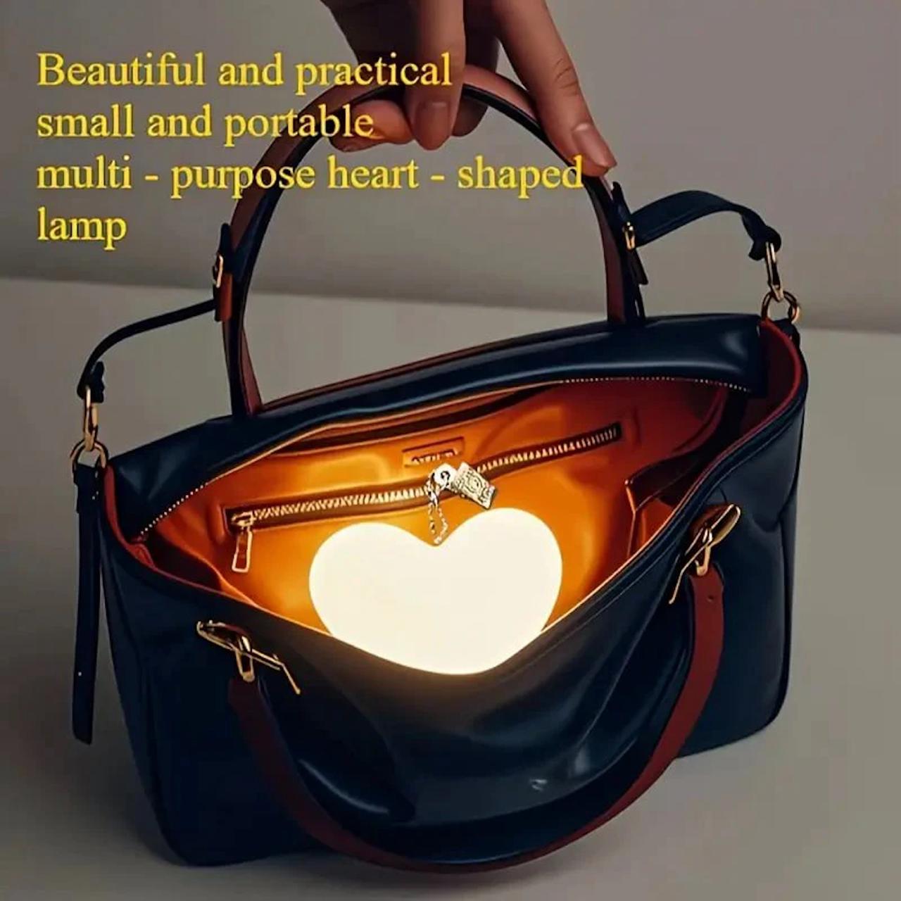 Heart Shaped Purse Light Keychain – Rechargeable LED Bag Light ✅Trusted Seller