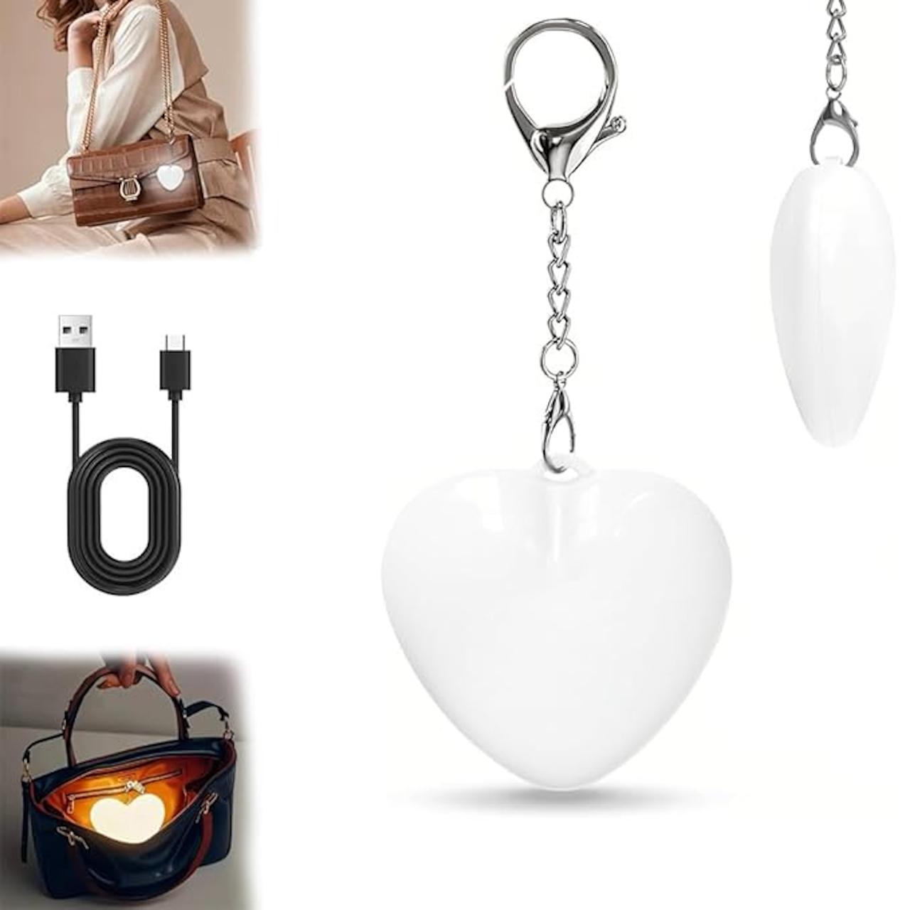 Heart Shaped Purse Light Keychain – Rechargeable LED Bag Light ✅Trusted Seller