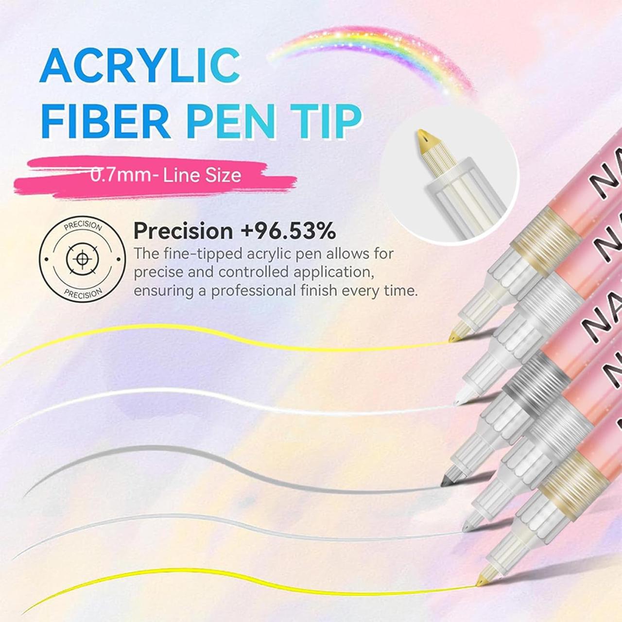 12 Color Nail Art Pens Set - Professional Acrylic Paint Markers for DIY Manicure ✅Trusted Seller